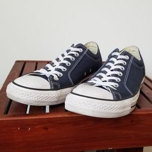 Converse All Star Navy Blue Low Tops (Barely Worn)